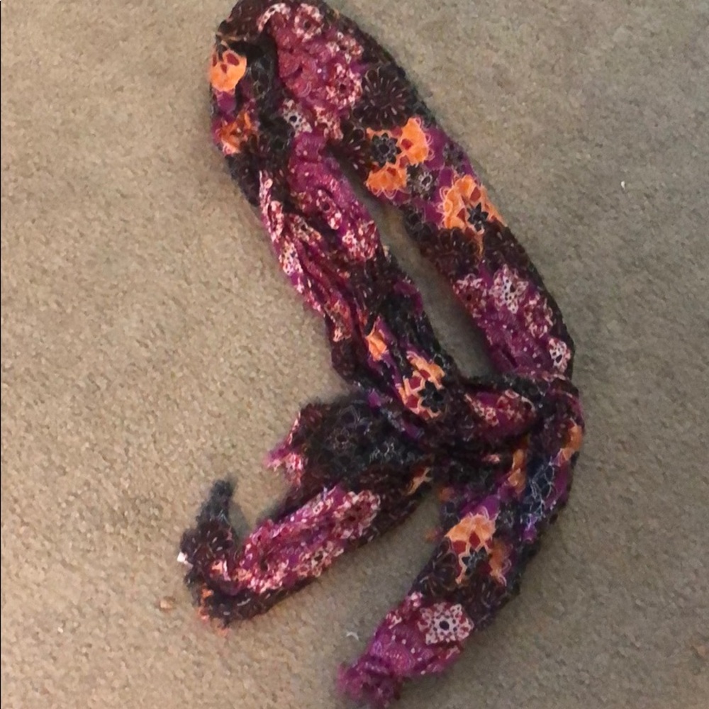 Multi color flowery scarf